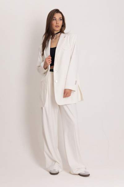 Двойка из жакета и брюк с завышенной талией и стрелками EZER 2060 - фото 6