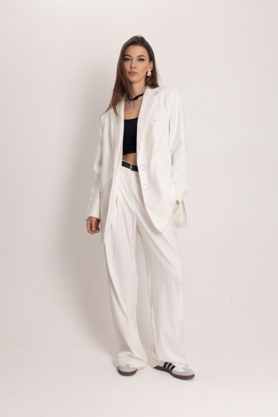 Двойка из жакета и брюк с завышенной талией и стрелками EZER 2060 - фото 2