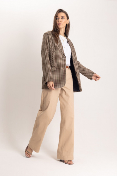 Костюм из жакета и джинсовых брюк в английском стиле EZER 2069 - фото 7