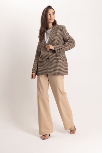 Костюм из жакета и джинсовых брюк в английском стиле EZER 2069 - фото 4