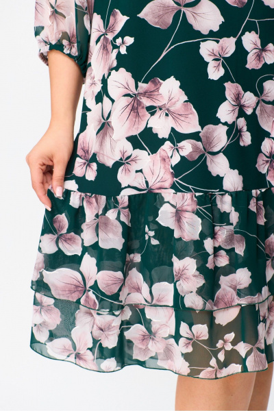 Летнее платье до 105 см из текстиля в стиле на каждый день DaLi 4425.1 зелень - фото 4