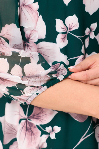 Летнее платье до 105 см из текстиля в стиле на каждый день DaLi 4425.1 зелень - фото 3