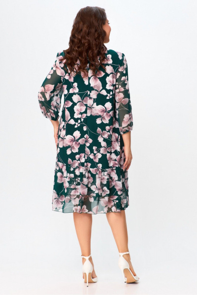 Летнее платье до 105 см из текстиля в стиле на каждый день DaLi 4425.1 зелень - фото 5