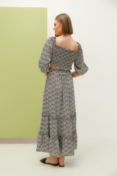 Комплект: трапециевидная юбка и топ с регулировочной кулиской PUR PUR 11-189 - фото 4