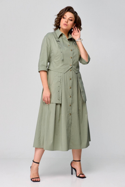 Платье Runella 1629 оливка - фото 13