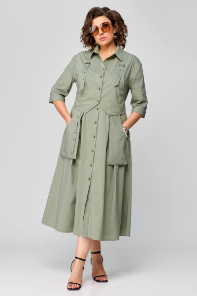 Платье Runella 1629 оливка - фото 11