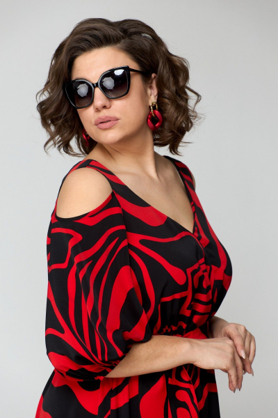 Платье EVA GRANT 7281 красный - фото 16