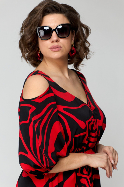 Платье EVA GRANT 7281 красный - фото 15