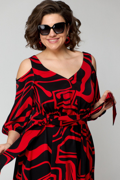 Платье EVA GRANT 7281 красный - фото 14