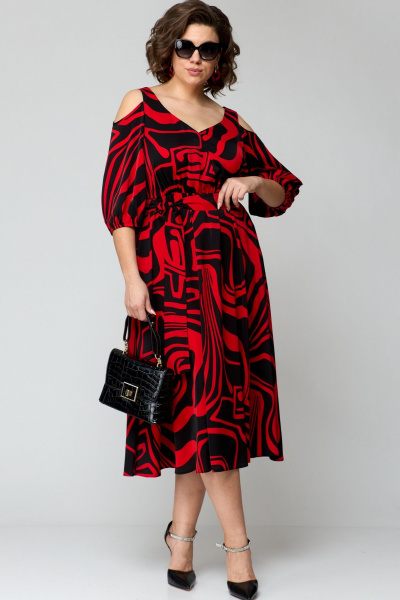 Платье EVA GRANT 7281 красный - фото 5