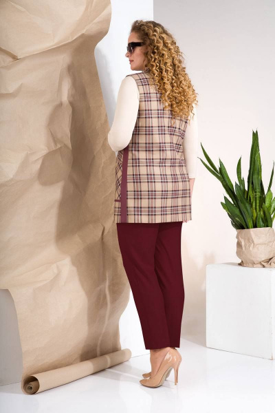 Брюки, жилет Liliana 856 беж - фото 3