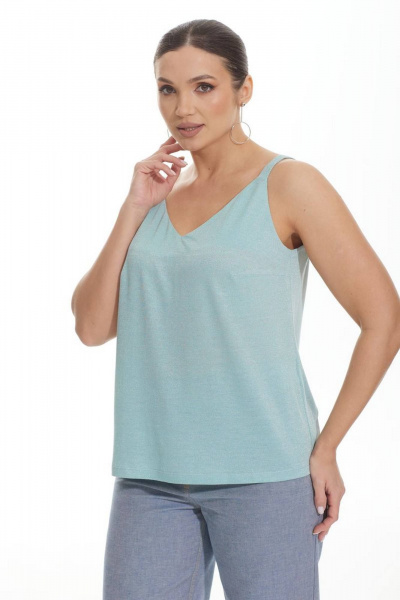 Базовый топ из легкой ткани с V-образным вырезом Elady 4215 мятный - фото 2