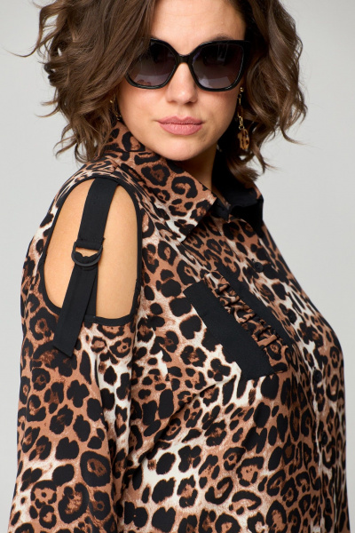 Блуза EVA GRANT 199-1 леопард - фото 8