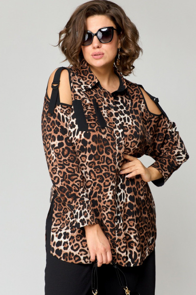 Блуза EVA GRANT 199-1 леопард - фото 5