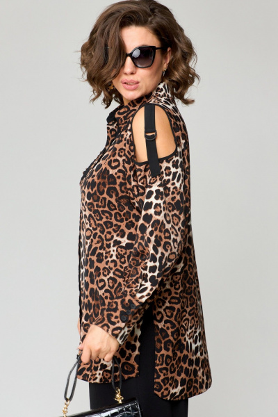 Блуза EVA GRANT 199-1 леопард - фото 4
