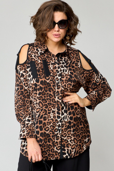 Блуза EVA GRANT 199-1 леопард - фото 1