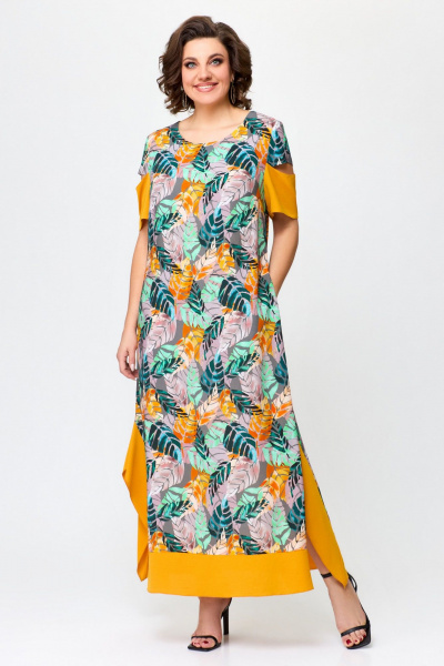 Платье макси из хлопка с карманами и вырезом Svetlana-Style 1940 - фото 1