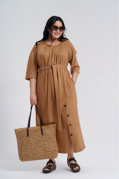 Платье Deesses 1214 бежевый - фото 2