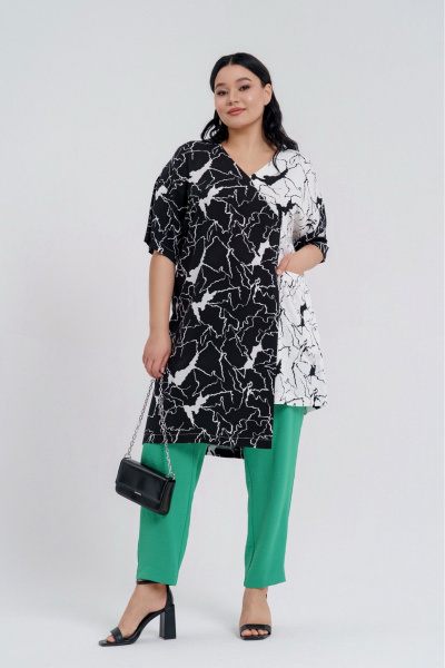 Комплект платье и туника свободного силуэта из вискозы Deesses 2208 - фото 6