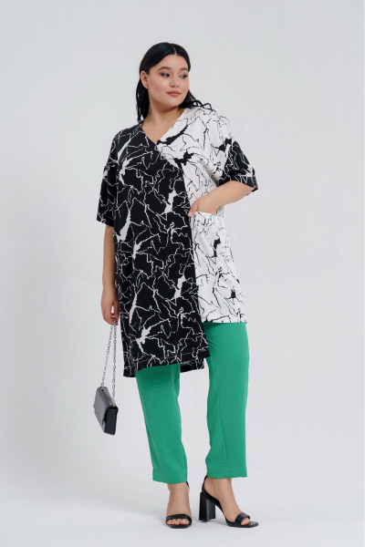 Комплект платье и туника свободного силуэта из вискозы Deesses 2208 - фото 4