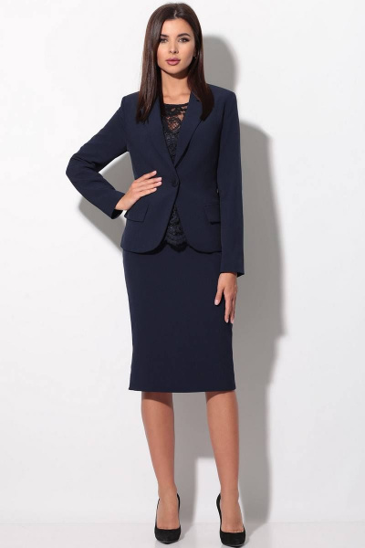 Блуза, жакет, юбка LeNata 32040 синий - фото 3