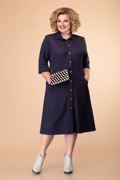 Платье Romanovich Style 1-2003 темно-синий - фото 1