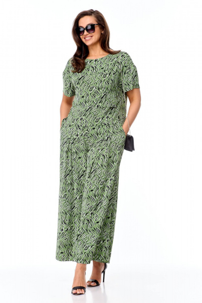 Блуза и брюки палаццо из вискозы с кокеткой Taita plus 2411/1 - фото 4