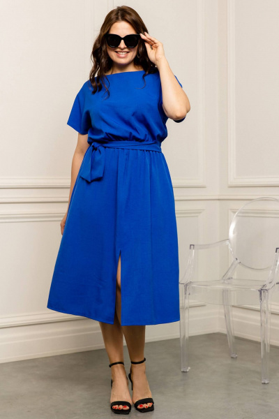 Платье летнее на каждый день из текстиля Romgil РТ0020-ПЭ4 ультрамариновый - фото 6