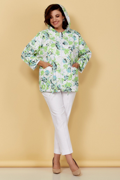 Жакет Медея и К 2248 бело-бирюзовый - фото 5