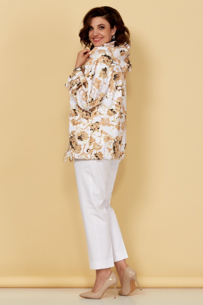 Жакет Медея и К 2248 бело-кофейный - фото 6