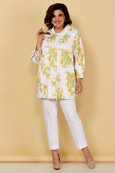 Жакет Медея и К 2249 бело-оранжевый - фото 6