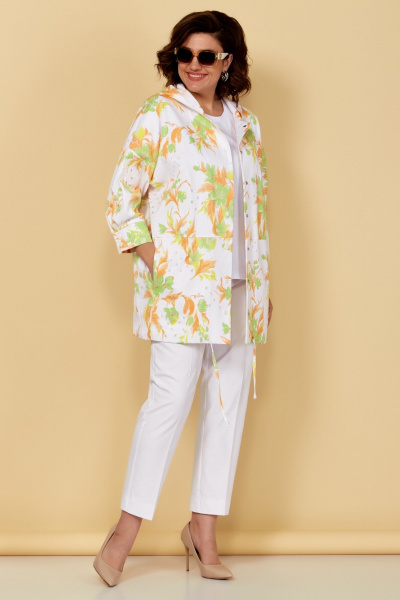 Жакет Медея и К 2249 бело-оранжевый - фото 1