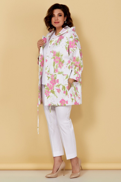 Жакет Медея и К 2249 бело-розовый - фото 7