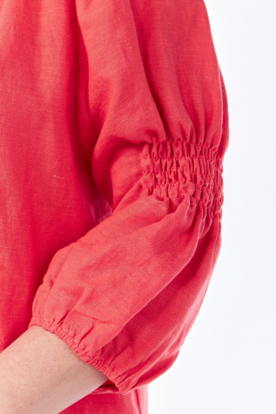 Льняная женская туника с разрезами и рукавом реглан AVA fashion М-058 - фото 9