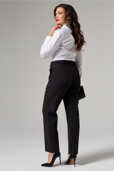 Черные брюки из текстиля для демисезона PND 03060P черный - фото 2