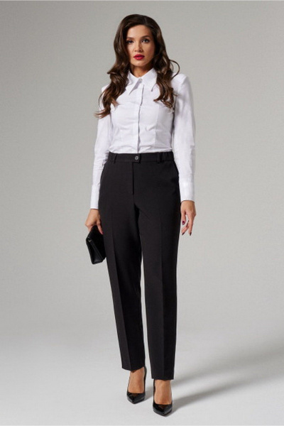 Черные брюки из текстиля для демисезона PND 03060P черный - фото 1