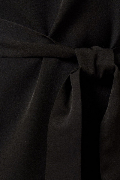 Черное демисезонное платье из текстиля для ежедневного стиля PND 05480P - фото 3