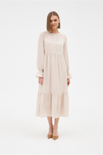 Платье шифоновое с отрезной талией и композиции PUR PUR 11-034/18 - фото 1