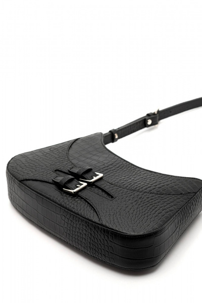 Маленькая кожаная сумка с регулируемым ремнем и карманами Souffle 218 5001 - фото 5