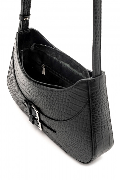 Маленькая кожаная сумка с регулируемым ремнем и карманами Souffle 218 5001 - фото 4