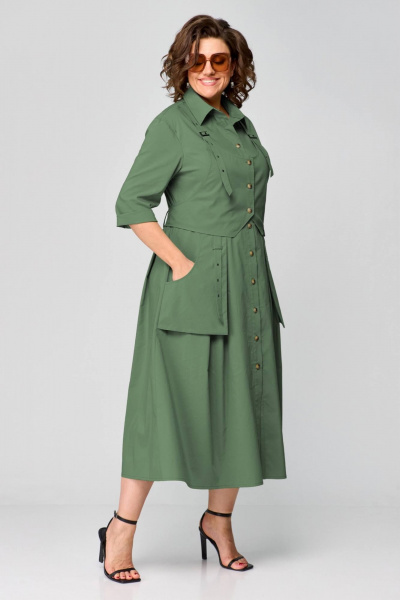 Платье Runella 1629 хаки - фото 1