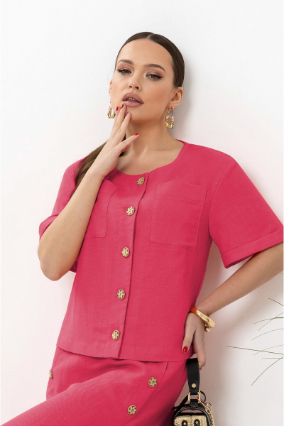 Жакет, юбка Lissana 4891 малиновый - фото 2