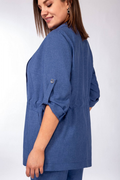 Блуза, брюки, жакет Ольга Стиль С-748/1 джинс - фото 2