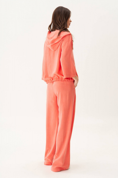 Костюм из вискозы и трикотажа летний с брюками и свободной блузой Fantazia Mod 4806 - фото 3