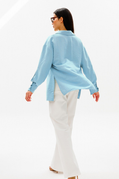 Рубашка женская летняя прямая с карманами и вышивкой из вискозы COCKTAIL 118 - фото 3