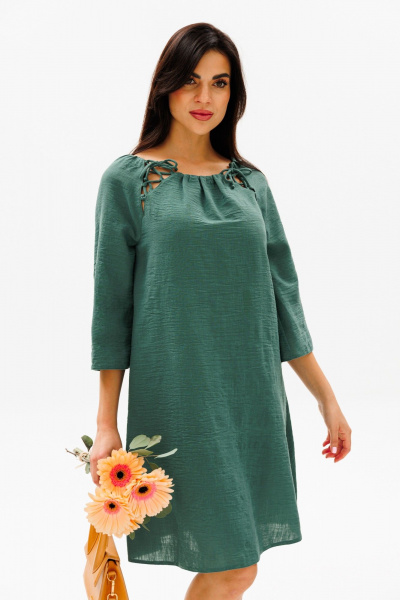 Платье трапеция с вырезом-лодочкой и шнуровкой COCKTAIL 119/2 - фото 8