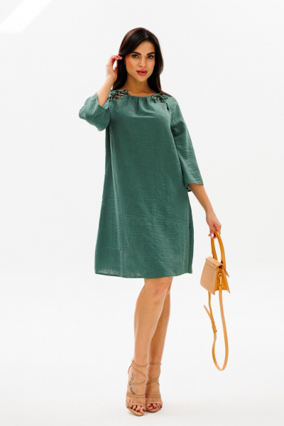 Платье трапеция с вырезом-лодочкой и шнуровкой COCKTAIL 119/2 - фото 7