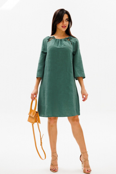 Платье трапеция с вырезом-лодочкой и шнуровкой COCKTAIL 119/2 - фото 6