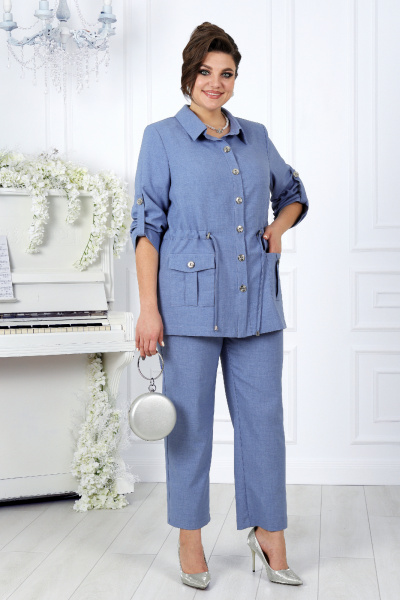 Брюки, жакет, майка Ninele 7402 джинсовый - фото 5