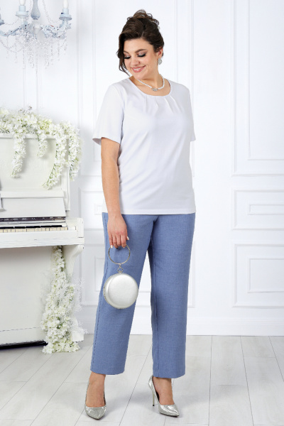 Брюки, жакет, майка Ninele 7402 джинсовый - фото 7